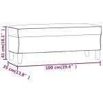 vidaXL Bancă, gri închis, 100x35x41 cm, catifea vidaXL Bancă, gri închis, 100x35x41 cm, catifea