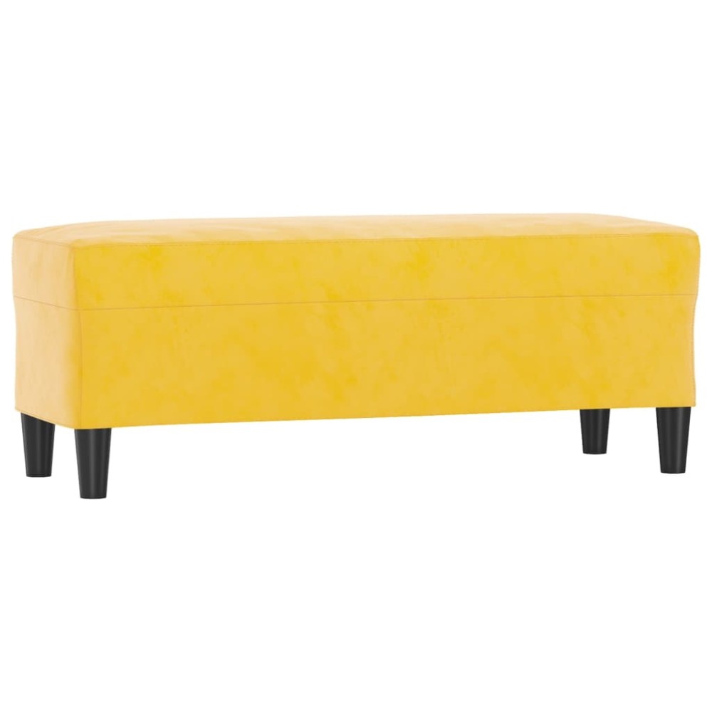 vidaXL Bancă, galben, 100x35x41 cm, catifea