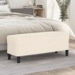 vidaXL Bancă, crem, 100x35x41 cm, catifea vidaXL Bancă, crem, 100x35x41 cm, catifea