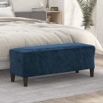 vidaXL Bancă, albastru, 100x35x41 cm, catifea vidaXL Bancă, albastru, 100x35x41 cm, catifea