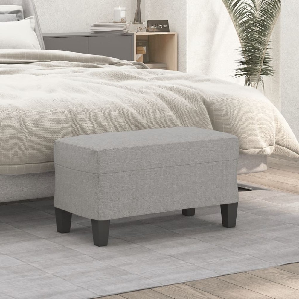 vidaXL Bancă, gri deschis, 70x35x41 cm, textil