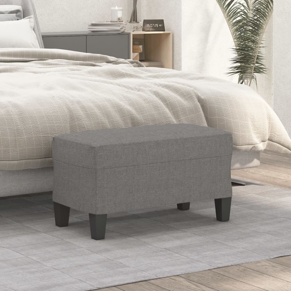 vidaXL Bancă, gri închis, 70x35x41 cm, textil