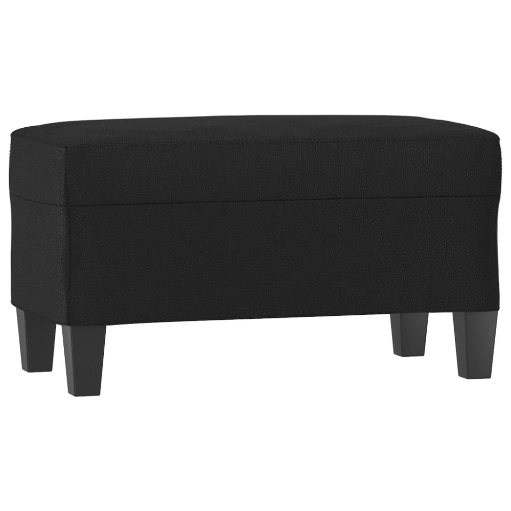 vidaXL Bancă, negru, 70x35x41 cm, piele ecologică
