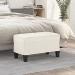 vidaXL Bancă, crem, 70x35x41 cm, piele ecologică vidaXL Bancă, crem, 70x35x41 cm, piele ecologică
