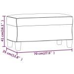 vidaXL Bancă, crem, 70x35x41 cm, piele ecologică vidaXL Bancă, crem, 70x35x41 cm, piele ecologică