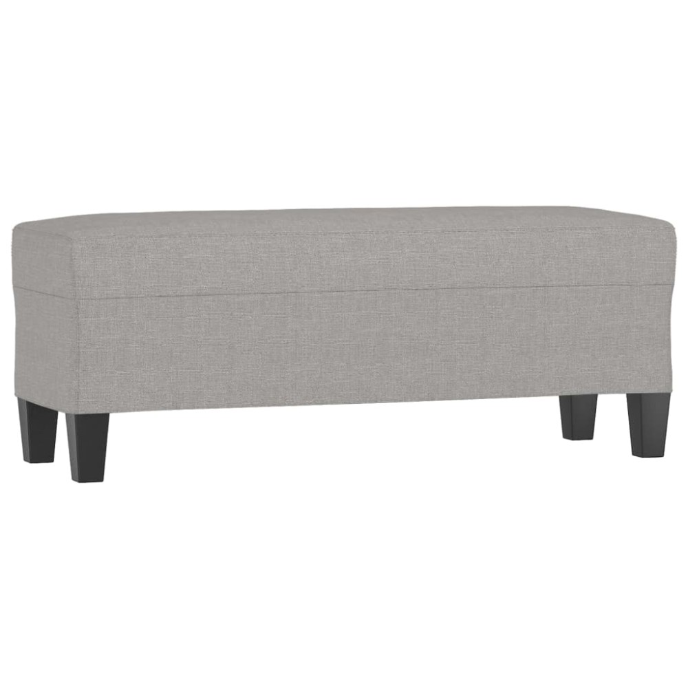 vidaXL Bancă, gri deschis, 100x35x41 cm, textil