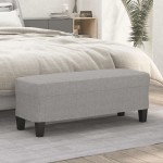 vidaXL Bancă, gri deschis, 100x35x41 cm, textil vidaXL Bancă, gri deschis, 100x35x41 cm, textil