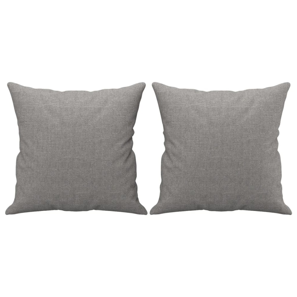 vidaXL Perne decorative, 2 buc., gri deschis, 40x40cm, material textil