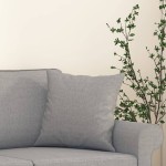 vidaXL Perne decorative, 2 buc., gri deschis, 40x40cm, material textil