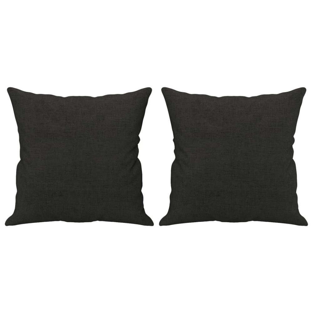 vidaXL Perne decorative, 2 buc., negru, 40 x 40 cm, material textil