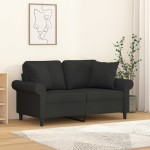 vidaXL Perne decorative, 2 buc., negru, 40 x 40 cm, material textil vidaXL Perne decorative, 2 buc., negru, 40 x 40 cm, material textil
