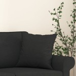 vidaXL Perne decorative, 2 buc., negru, 40 x 40 cm, material textil vidaXL Perne decorative, 2 buc., negru, 40 x 40 cm, material textil