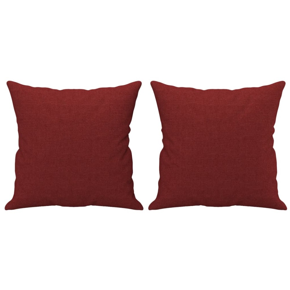 vidaXL Perne decorative, 2 buc., roșu vin, 40x40 cm, material textil