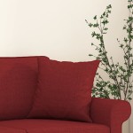 vidaXL Perne decorative, 2 buc., roșu vin, 40x40 cm, material textil vidaXL Perne decorative, 2 buc., roșu vin, 40x40 cm, material textil