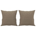 vidaXL Perne decorative, 2 buc., gri taupe, 40x40 cm, material textil