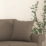 vidaXL Perne decorative, 2 buc., gri taupe, 40x40 cm, material textil
