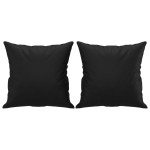 vidaXL Perne decorative, 2 buc., negru, 40x40 cm, piele ecologică vidaXL Perne decorative, 2 buc., negru, 40x40 cm, piele ecologică
