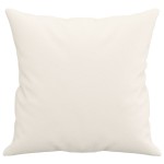 vidaXL Perne decorative, 2 buc., crem, 40x40 cm, piele ecologică vidaXL Perne decorative, 2 buc., crem, 40x40 cm, piele ecologică