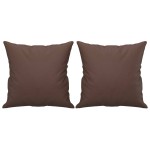 vidaXL Perne decorative, 2 buc., maro, 40x40 cm, piele ecologică vidaXL Perne decorative, 2 buc., maro, 40x40 cm, piele ecologică