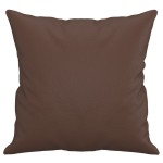 vidaXL Perne decorative, 2 buc., maro, 40x40 cm, piele ecologică vidaXL Perne decorative, 2 buc., maro, 40x40 cm, piele ecologică