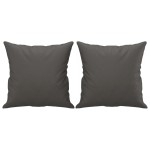 vidaXL Perne decorative, 2 buc., gri, 40x40 cm, piele ecologică vidaXL Perne decorative, 2 buc., gri, 40x40 cm, piele ecologică