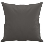 vidaXL Perne decorative, 2 buc., gri, 40x40 cm, piele ecologică vidaXL Perne decorative, 2 buc., gri, 40x40 cm, piele ecologică