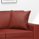 vidaXL Perne decorative, 2 buc., roșu vin, 40x40 cm, piele ecologică vidaXL Perne decorative, 2 buc., roșu vin, 40x40 cm, piele ecologică