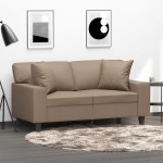 vidaXL Perne decorative, 2 buc., cappuccino, 40x40 cm, piele ecologică vidaXL Perne decorative, 2 buc., cappuccino, 40x40 cm, piele ecologică
