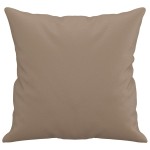 vidaXL Perne decorative, 2 buc., cappuccino, 40x40 cm, piele ecologică vidaXL Perne decorative, 2 buc., cappuccino, 40x40 cm, piele ecologică