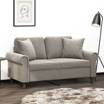 vidaXL Perne decorative, 2 buc., gri deschis, 40x40 cm, catifea vidaXL Perne decorative, 2 buc., gri deschis, 40x40 cm, catifea