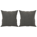 vidaXL Perne decorative, 2 buc., gri închis, 40x40 cm, catifea vidaXL Perne decorative, 2 buc., gri închis, 40x40 cm, catifea