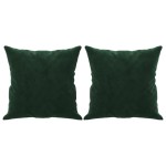 vidaXL Perne decorative, 2 buc., verde închis, 40x40 cm, catifea vidaXL Perne decorative, 2 buc., verde închis, 40x40 cm, catifea