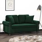 vidaXL Perne decorative, 2 buc., verde închis, 40x40 cm, catifea vidaXL Perne decorative, 2 buc., verde închis, 40x40 cm, catifea