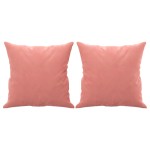 vidaXL Perne decorative, 2 buc., roz, 40x40 cm, catifea vidaXL Perne decorative, 2 buc., roz, 40x40 cm, catifea