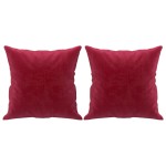 vidaXL Perne decorative, 2 buc., roșu vin, 40x40 cm, catifea vidaXL Perne decorative, 2 buc., roșu vin, 40x40 cm, catifea