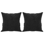 vidaXL Perne decorative, 2 buc., negru, 40x40 cm, catifea vidaXL Perne decorative, 2 buc., negru, 40x40 cm, catifea