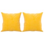 vidaXL Perne decorative, 2 buc., galben, 40x40 cm, catifea