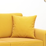 vidaXL Perne decorative, 2 buc., galben, 40x40 cm, catifea