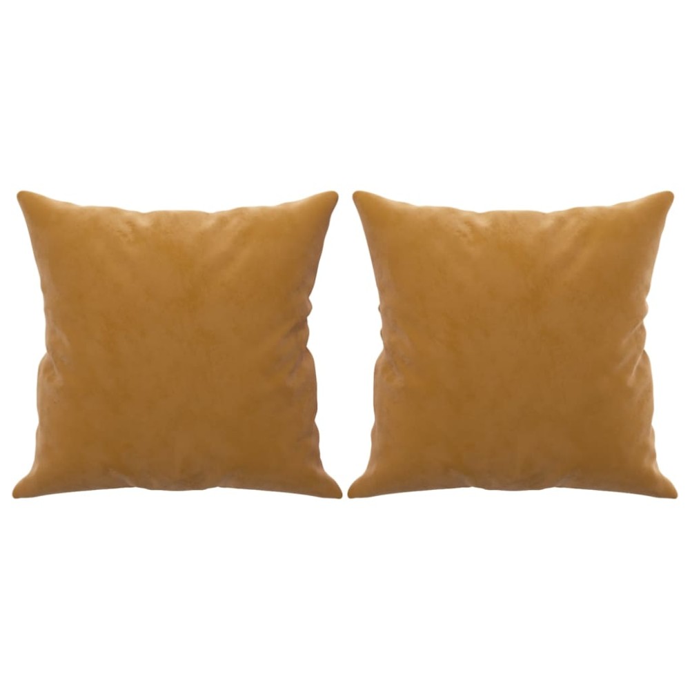 vidaXL Perne decorative, 2 buc., maro, 40x40 cm, catifea