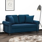 vidaXL Perne decorative, 2 buc., albastru, 40x40 cm, catifea vidaXL Perne decorative, 2 buc., albastru, 40x40 cm, catifea