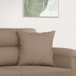 vidaXL Perne decorative, 2 buc., gri taupe, 40x40 cm, microfibră vidaXL Perne decorative, 2 buc., gri taupe, 40x40 cm, microfibră