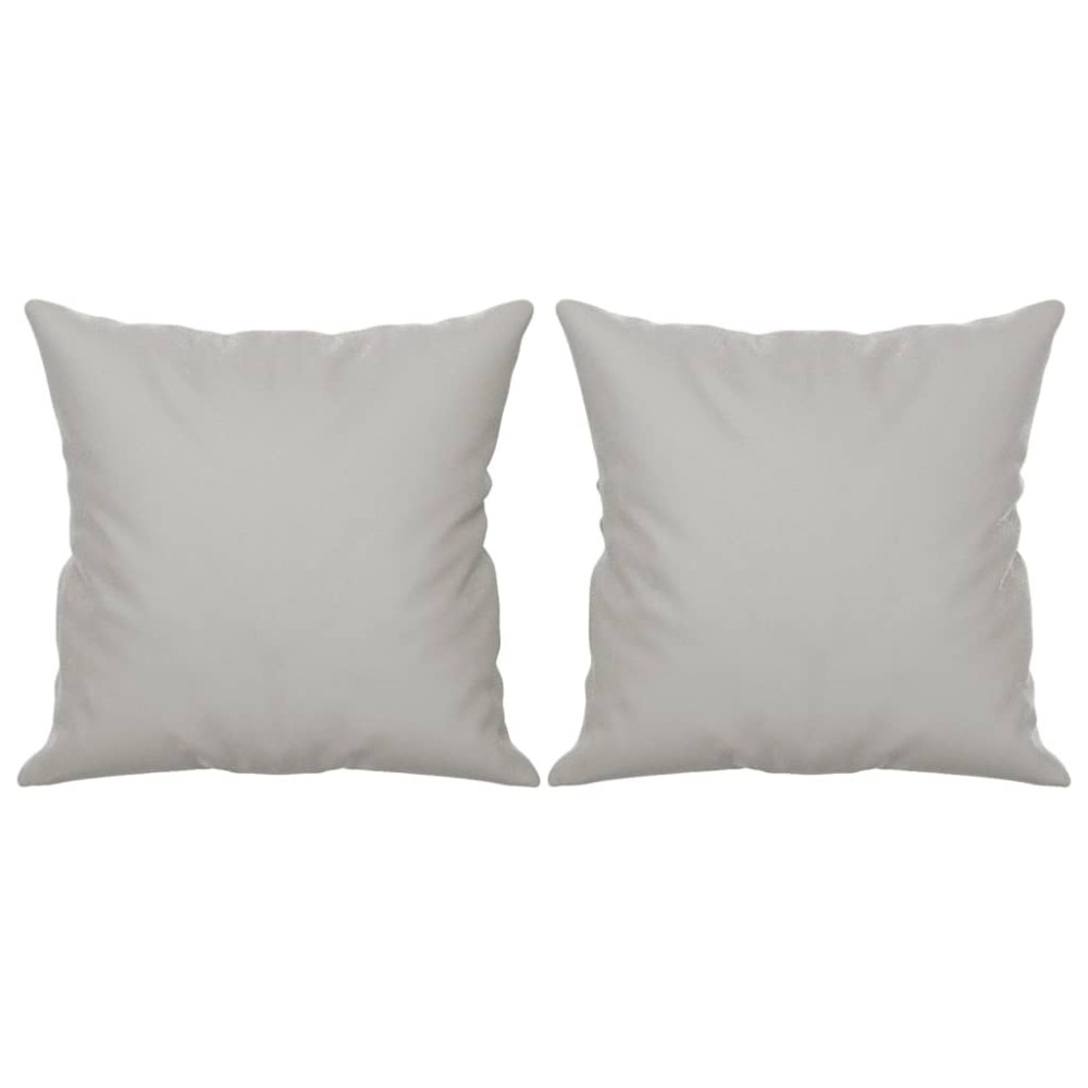 vidaXL Perne decorative, 2 buc., gri deschis, 40x40 cm, microfibră