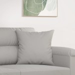 vidaXL Perne decorative, 2 buc., gri deschis, 40x40 cm, microfibră