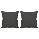 vidaXL Perne decorative, 2 buc., gri închis, 40x40 cm, microfibră