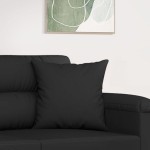 vidaXL Perne decorative, 2 buc., negru, 40x40 cm, microfibră vidaXL Perne decorative, 2 buc., negru, 40x40 cm, microfibră