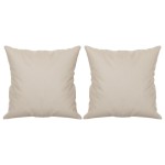 vidaXL Perne decorative, 2 buc., crem, 40x40 cm, microfibră vidaXL Perne decorative, 2 buc., crem, 40x40 cm, microfibră
