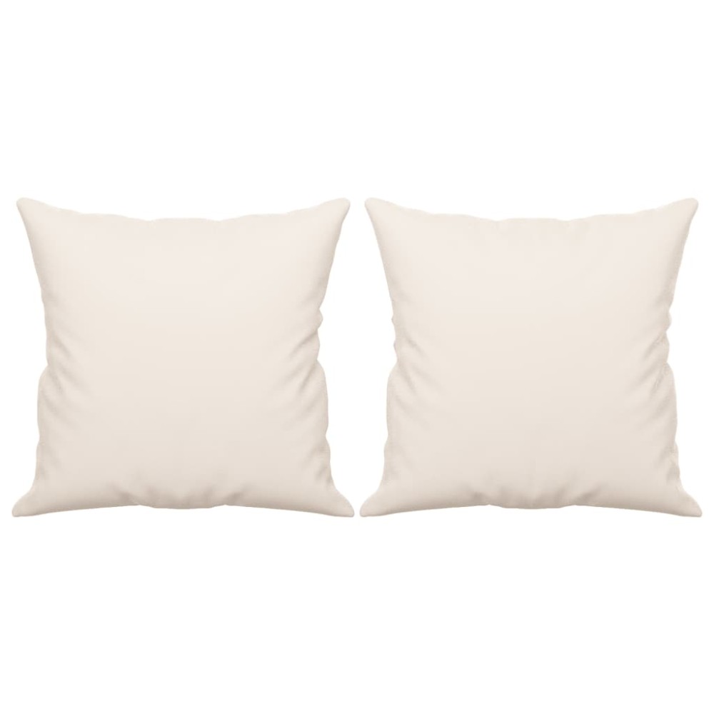 vidaXL Perne decorative, 2 buc., bej, 40x40 cm, microfibră