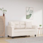vidaXL Perne decorative, 2 buc., bej, 40x40 cm, microfibră vidaXL Perne decorative, 2 buc., bej, 40x40 cm, microfibră