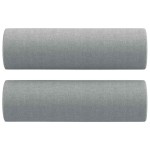 vidaXL Perne decorative, 2 buc., gri deschis, Ø15x50 cm, textil vidaXL Perne decorative, 2 buc., gri deschis, Ø15x50 cm, textil