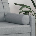 vidaXL Perne decorative, 2 buc., gri deschis, Ø15x50 cm, textil vidaXL Perne decorative, 2 buc., gri deschis, Ø15x50 cm, textil